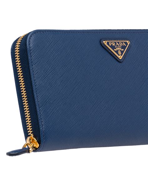 prada card case saffiano leather stamped logo blue|saffiano leather Prada wallet.